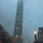 Taipei 101, výlet nahoru se v tomhle počasí bohužel nekonal